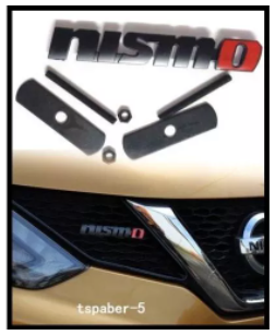 BLACK NISMO Grill Emblem Badge 3D Metal Logo Racing Front Hood Grille Emblem