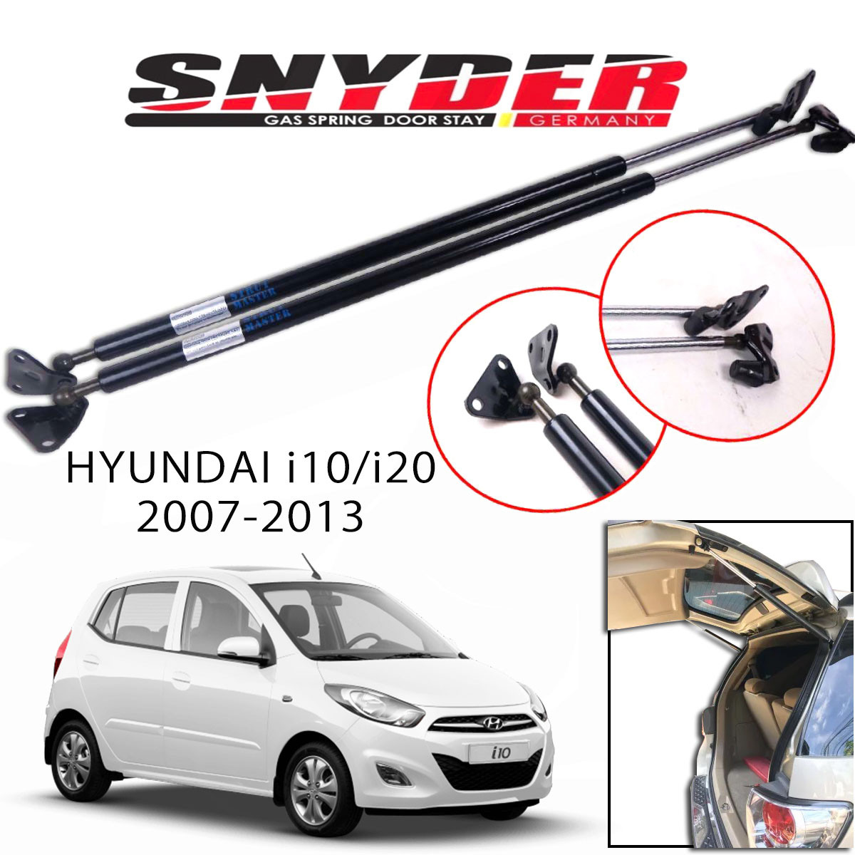 1Pc SGS-1012 RH/LH HYUNDAI i10 i20 2007-2013 Gas Spring Door Stay Damper Struts Trunk Open - Snyder