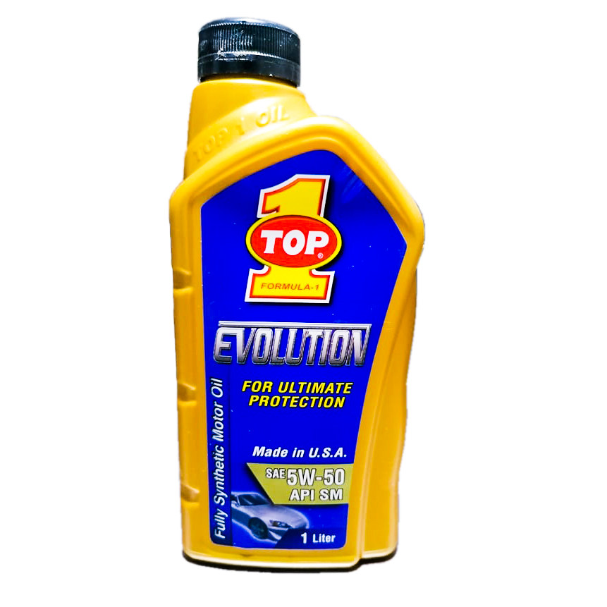 TOP1 Fully Synthetic Moto Oil Evolution SAE 5W-50 API SM 1Liter FOR ULTIMATE PROTECTION