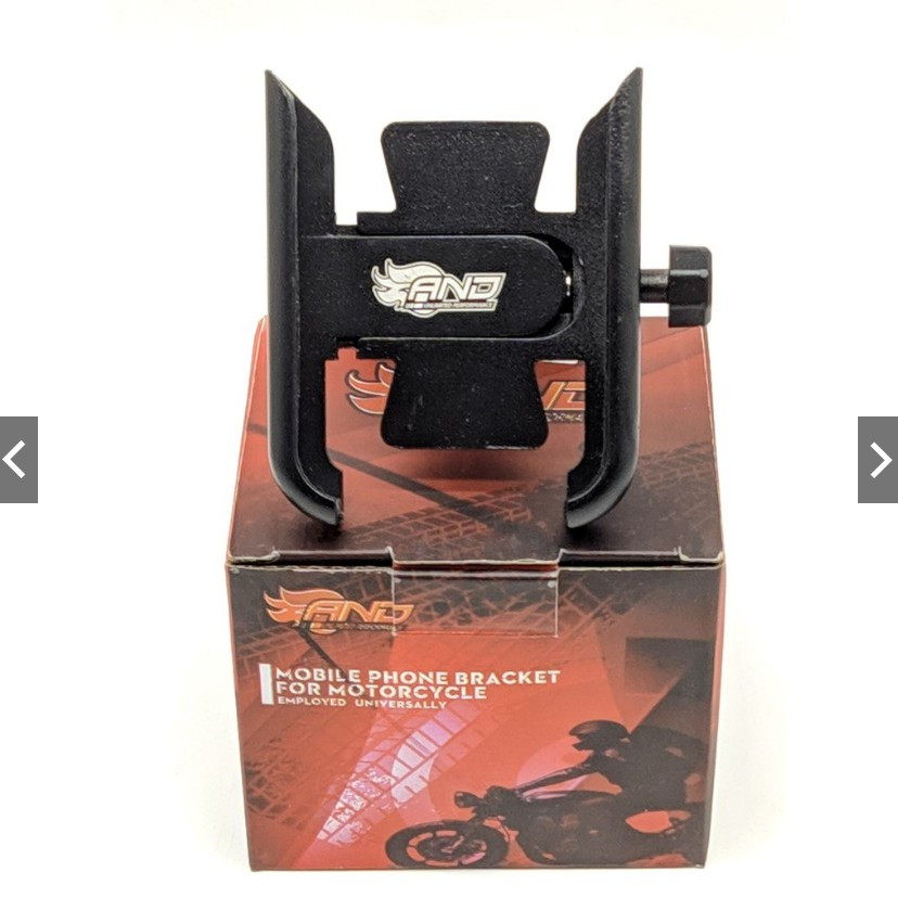 CLAMP TYPE CP HOLDER BLACK Motorcycle Cellphone Holder Clamp Type CNC Alloy Aluminium