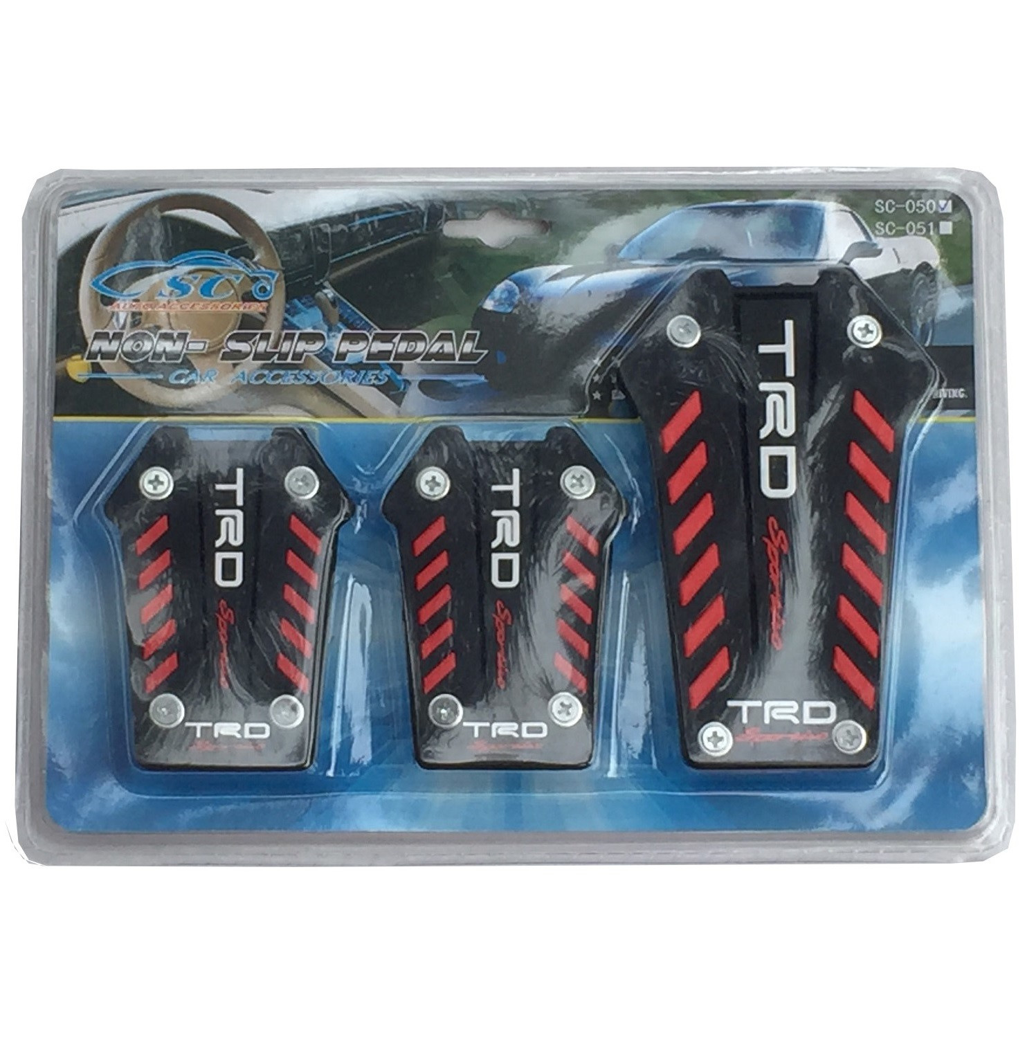 TRD Manual MT CAR Rubber Pedal Pad Kit 3pcs Set