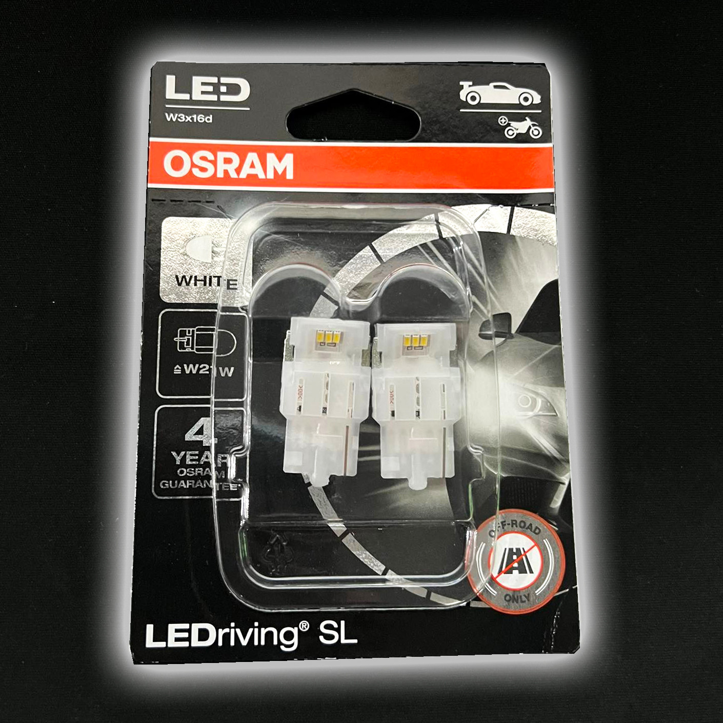ORIGINAL OSRAM T20 LED W21W White CANBUS for Backlight Reverse WHITE COLOR 21W