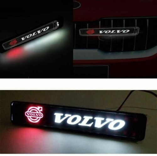1Pc VOLVO Car Front Grille Luminous Emblem Badge LED Decoration Lights Car Logo