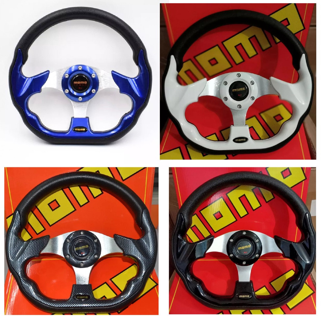 New 2023 MOMO 320mm PU Steering Wheel Racing Sports Modification Drifting Car Show