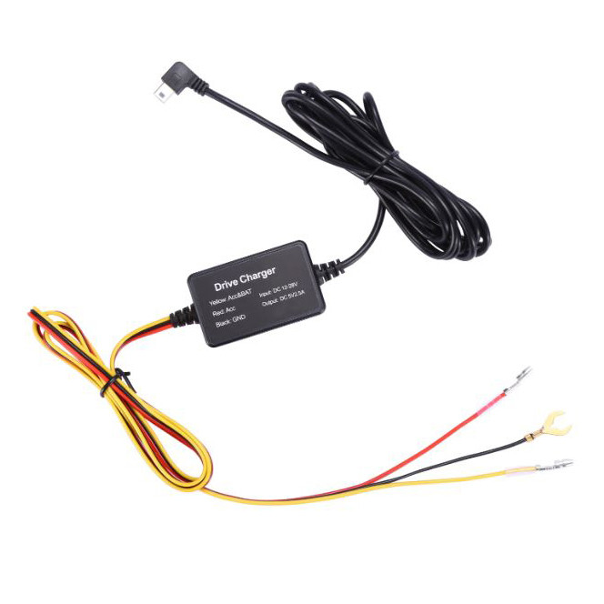 Inteligent connect to acc power 12v to 5v Car Dashcam Power On 24H Parking Monitor
