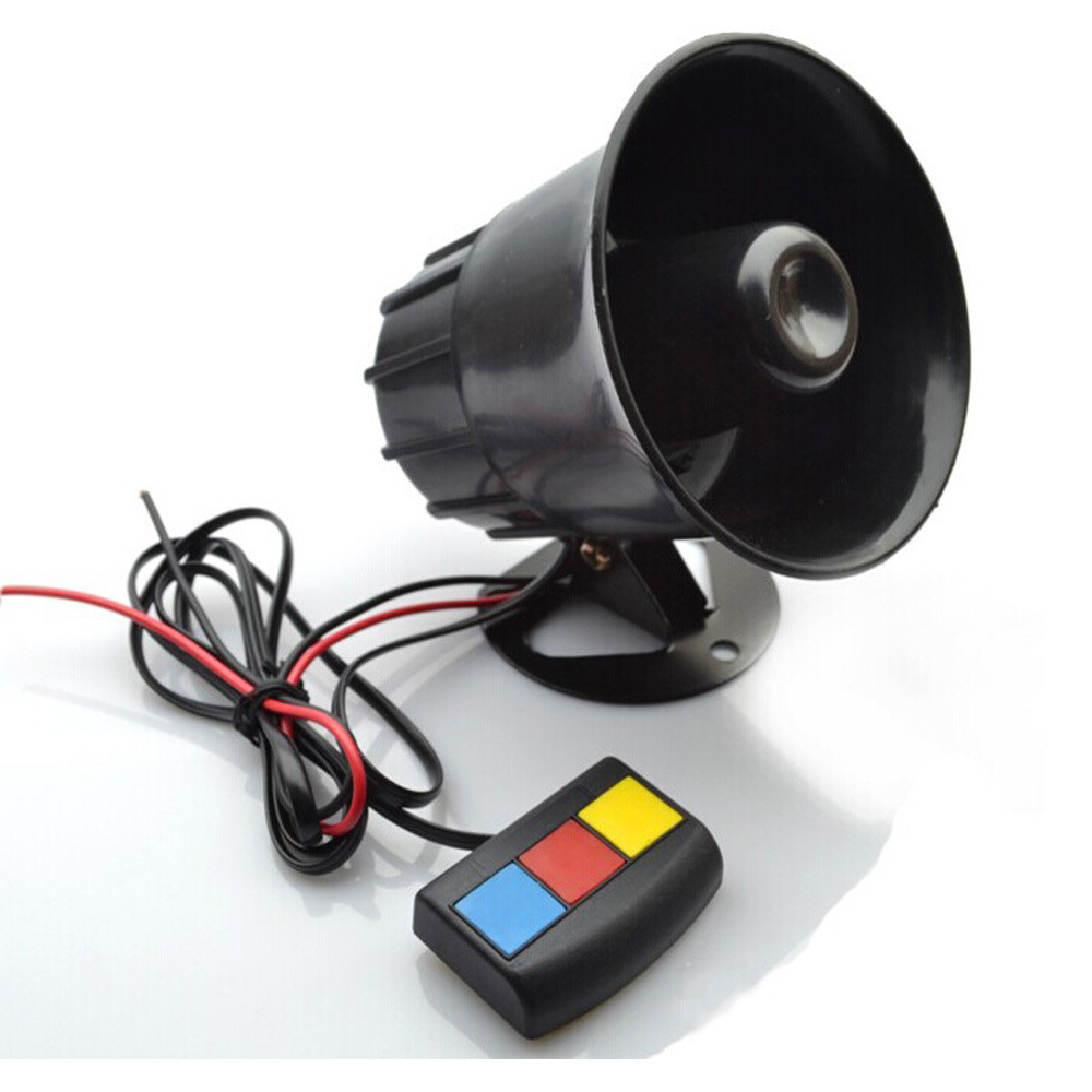 Car Motorcycle Switch Control Siren Horn wangwang 3 Tone 12V