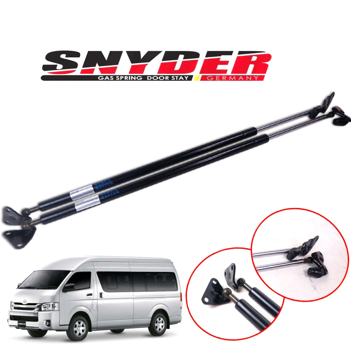 SGS-201 - Right Toyota Hiace D4D Commuter Gas Spring Door Stay Damper Struts Trunk Open - Snyder