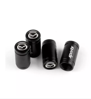 MAZDA 4pcs Tire Air Valve Caps cover SPORTS Aluminum Alloy Car Wheel Tyre Stem Air Caps