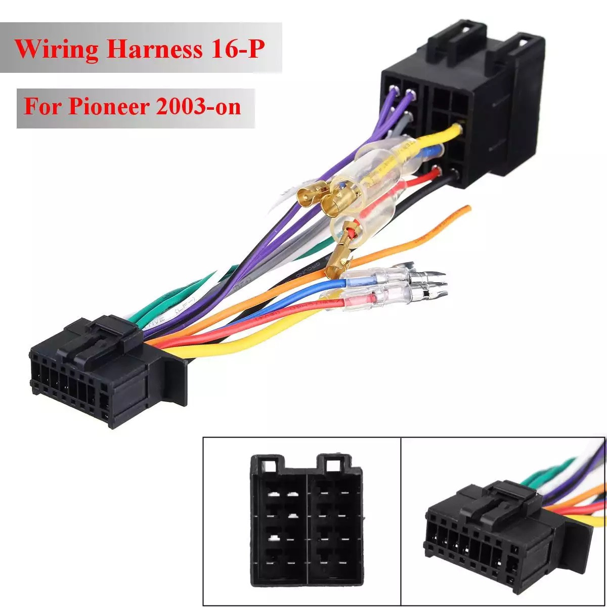 Harness Socket for Pioneer 16 Pin ISO Wiring Harness Connector Adaptor Car Stereo Radio Loom PI100