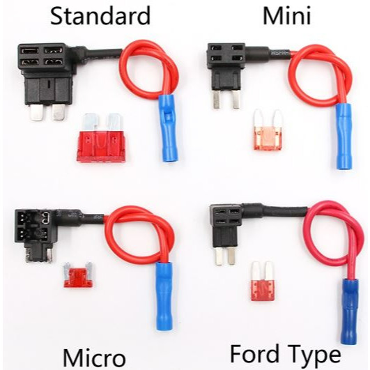 Fuse Tap Add-a-circuit TAP ATM APM Blade Car Fuse Holder (Micro- Mini- Standard- Ford Type)