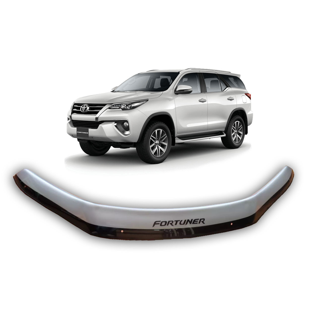 2-Tone Hood Guard Protector for Toyota Fortuner 2016 2017 2018 2019 2020