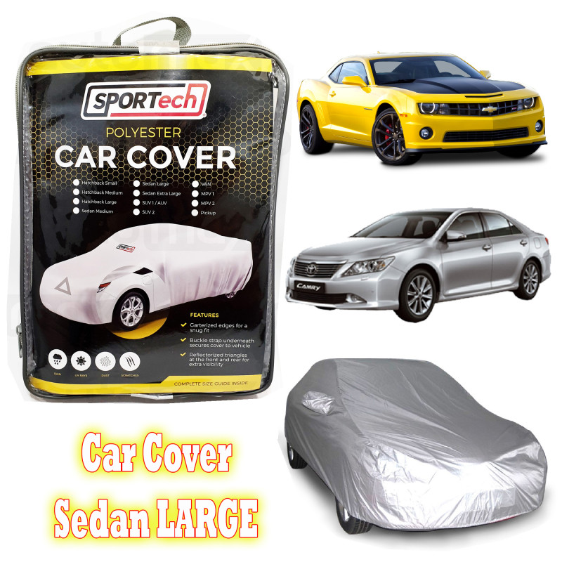 Sportech Car Cover Sedan Large Polyester waterproof and Dustproof fit for Accord Camry Sonata