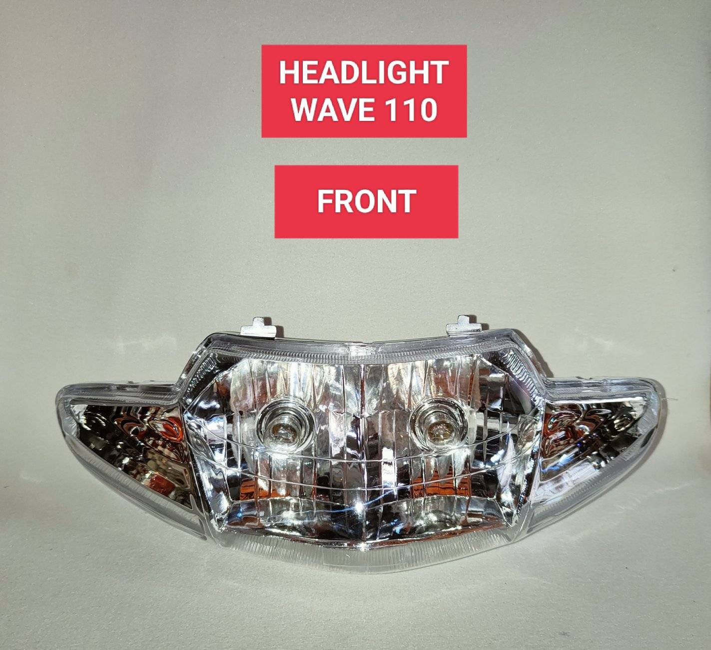 HONDA WAVE ALPHA 110 Headlight Assy Clear lens Head Lights Assembly With Bulb and Socket