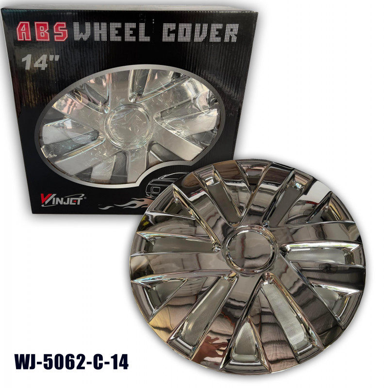 4Pcs WINJET 14" Chrome WJ-5062-C-14 Hub Caps Wheel Cover Car Wheel Rim Hub Cover Rim Cover