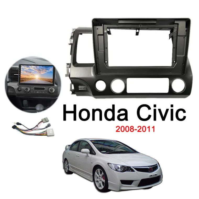 2006-2011 Honda Civic FD Panel 10.1 Inch Car Stereo Frame Fascia Panel for 10" Headunit Android