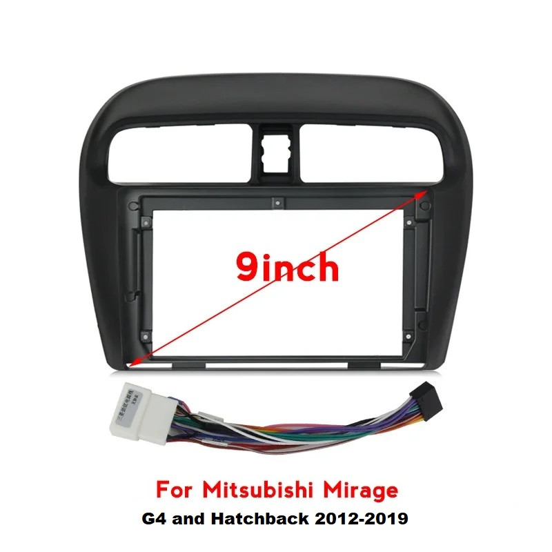 Panel Head unit Android 9"inches for Mitsubishi Mirage G4 and Hatchback HB 2012-2019
