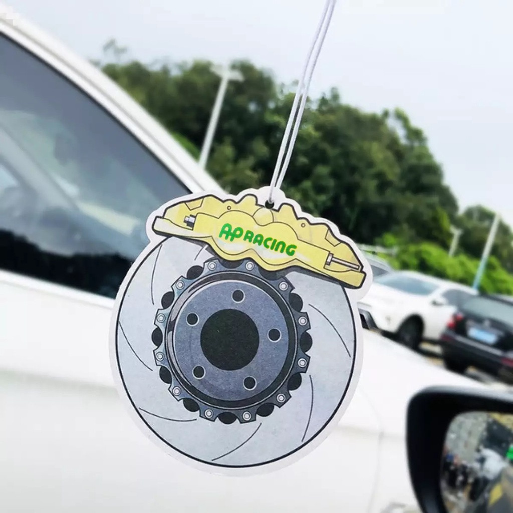 JDM Japan Brake Disc Badge Car Paper Air Freshener Auto Hanging Perfumed Fragrance (strawberry)