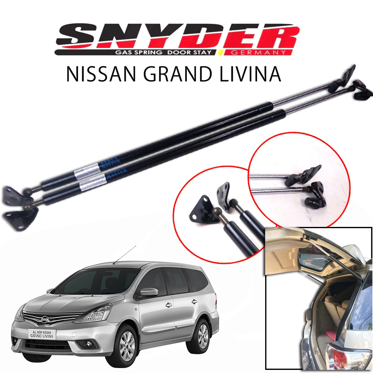 SGS-408 (Left) Nissan Grand Livina Gas Spring Door Stay Damper Struts Trunk Open - Snyder