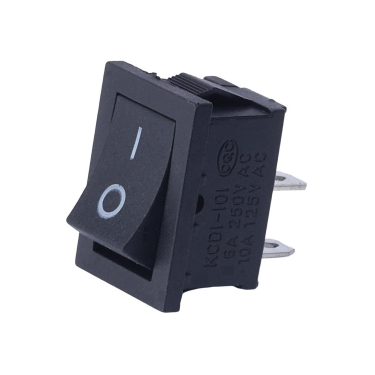 KCD1 2PIN Switch ON/OFF power switches 6A SPST High Quality 2-Pin Rocker Switch - Black