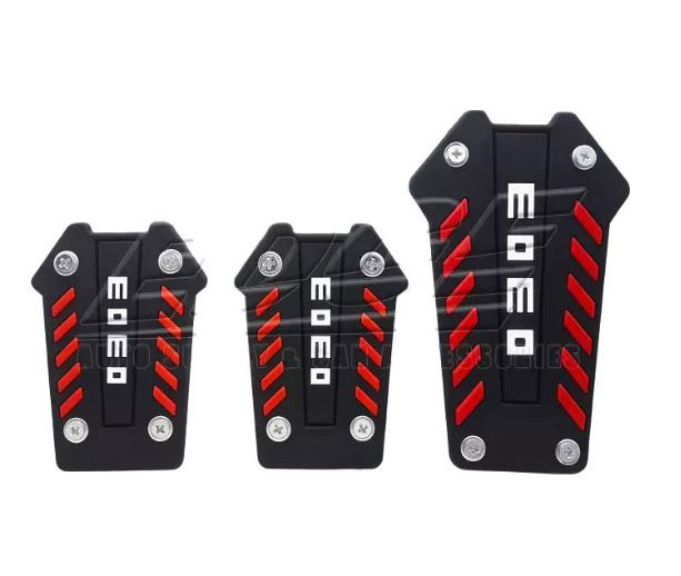 RED MOMO Manual Transmission Clip Type Car Aluminum Rubber Non Slip Pedal Pad
