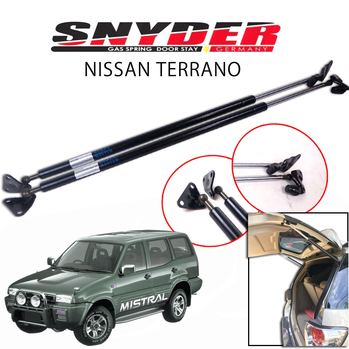 SGS-411 Right-Left - NISSAN TERRANO 1989-1995 Gas Spring Door Stay Damper Struts Trunk Open - Snyder