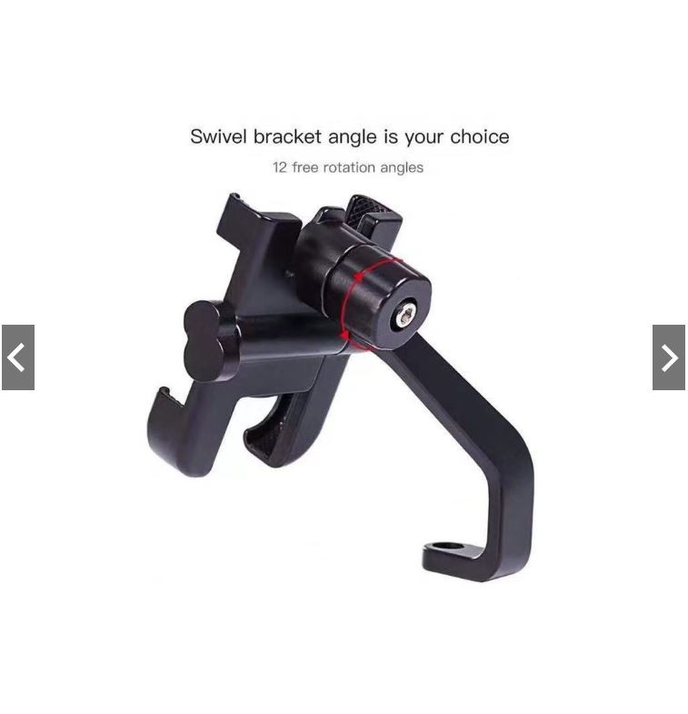 Side Mirror Type Mount Motorcycle Universal Mobile Cellphone Holder Mount Alloy Black Mirror