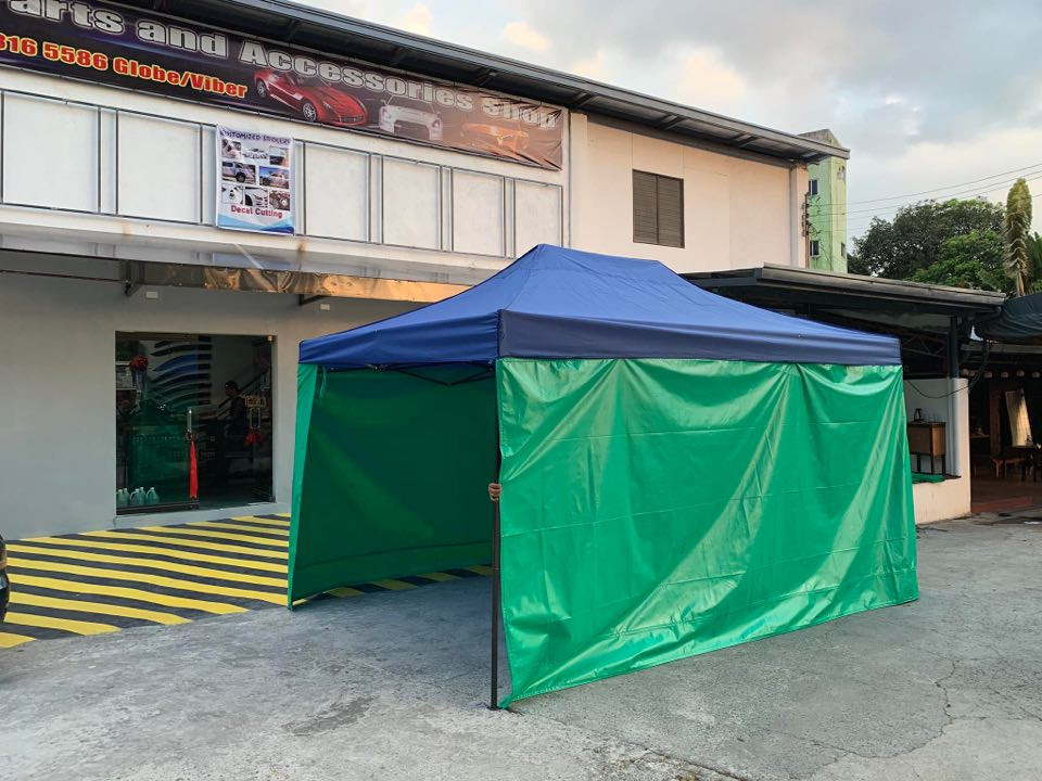 3x3m Siding Cover Lona Material Makapal for Canopy Tent Bazaar Events Party Outdoor Parking