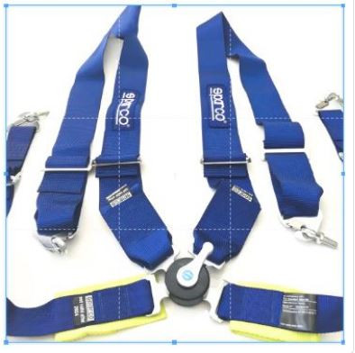 Blue 4 Points Racing seat belt Universal Sparco Made in Thailand