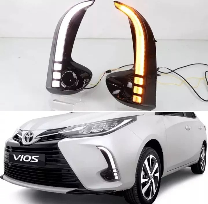 YE-049 2020-2022 TOYOTA VIOS FOG LAMP COVER WITH DRL DUAL COLOR