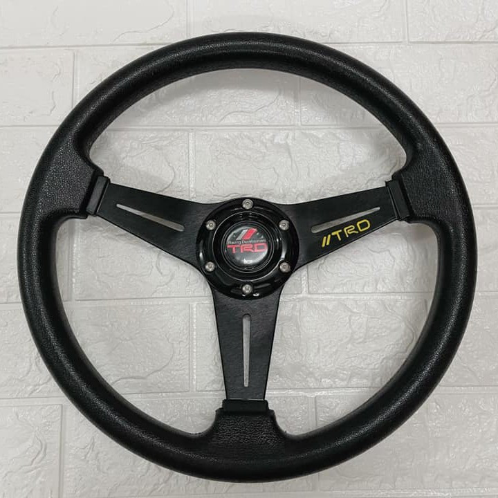13.5 inches TRD Racing Sport Steering Wheel Car Universal BLACK