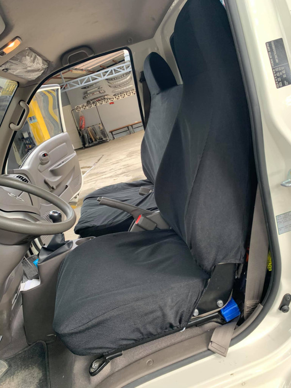 BLACK Hyundai H100 Car Seat Cover Plain Design Corduroy Ative WCS