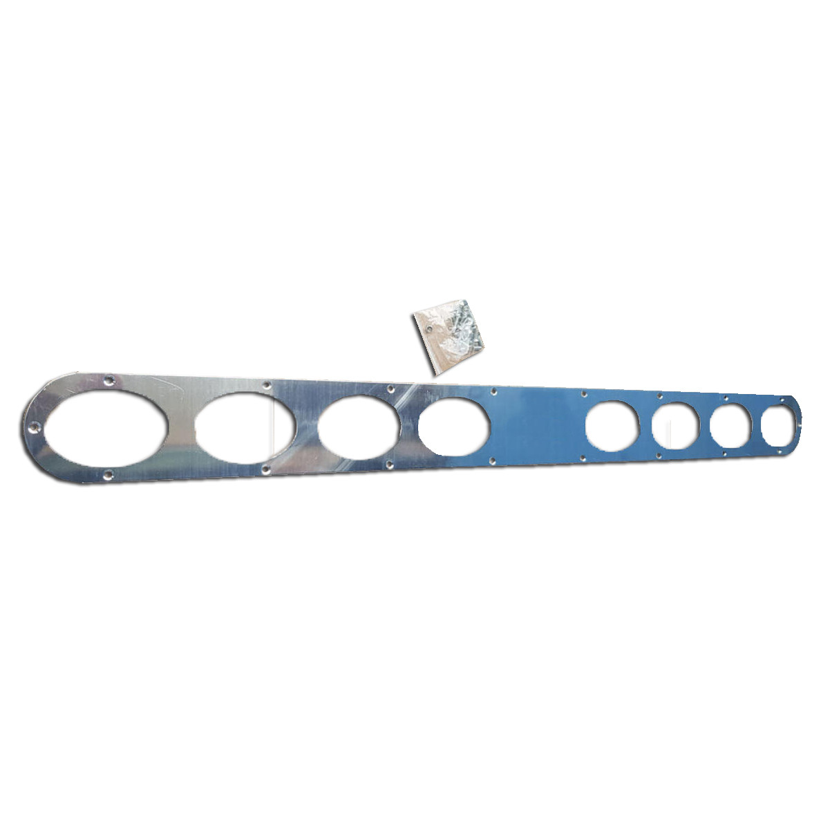 silver Alloy Car Universal Rear Bumper Diffuser Speed Hole Rear Air 8 Holes Long