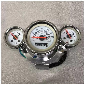 MOTORCYCLE UNIVERSAL SPEEDOMETER GAUGE 3 in 1 (SMALL) with Voltmeter and Fuel Gauge
