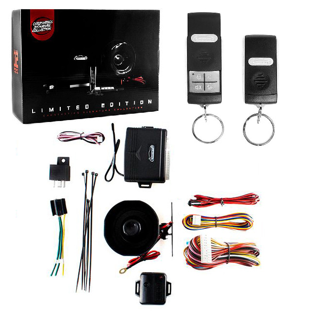 Carsthetics ASCEND Car Alarm System Universal with 2 remote slider cover button