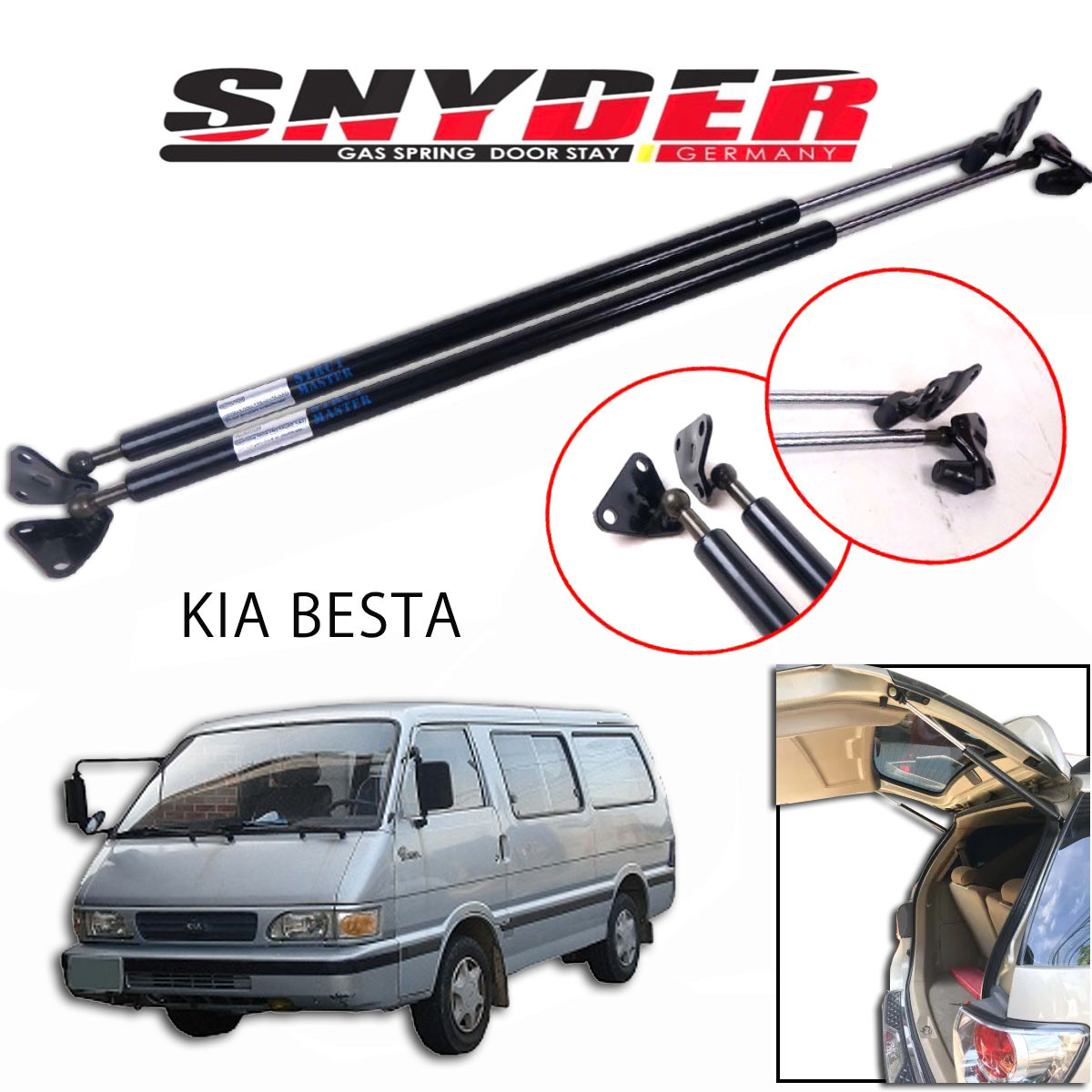 SGS-801 (Right) KIA BESTA Gas Spring Door Stay Damper Struts Trunk Open - Snyder