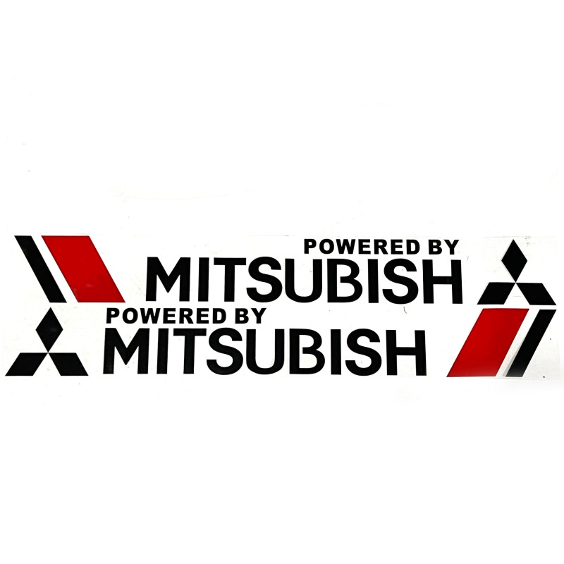 MITSUBISHI 2pcs Car logo Universal Styling Door Side Sticker Long Letters Body Decal 80CM X 10CM