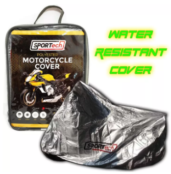 SPORTech Polyester Motorcycle Cover Medium Size Motor Cover Fit for XRM Fino Smash Fury TMX Barako Sniper Nmax Aerox Mio Click CBR FZ16 GSX