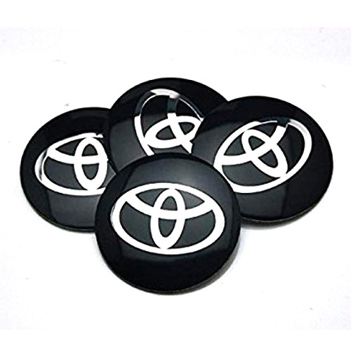 4PCS 56mm Toyota Car Center Cap Emblem Wheel sticker Hub Caps Mags Silver Logo 3D