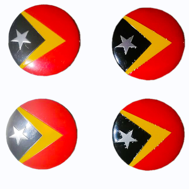 EAST TIMOR 4pcs Car Wheel Center Hub Cap Sticker Cover Metal Case 56mm Tire Mags Emblem Badge Decal