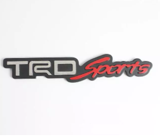 3D Aluminum TRD SPORTIVO and TRD SPORTS Logo Emblem Decal Badge for Toyota CARS