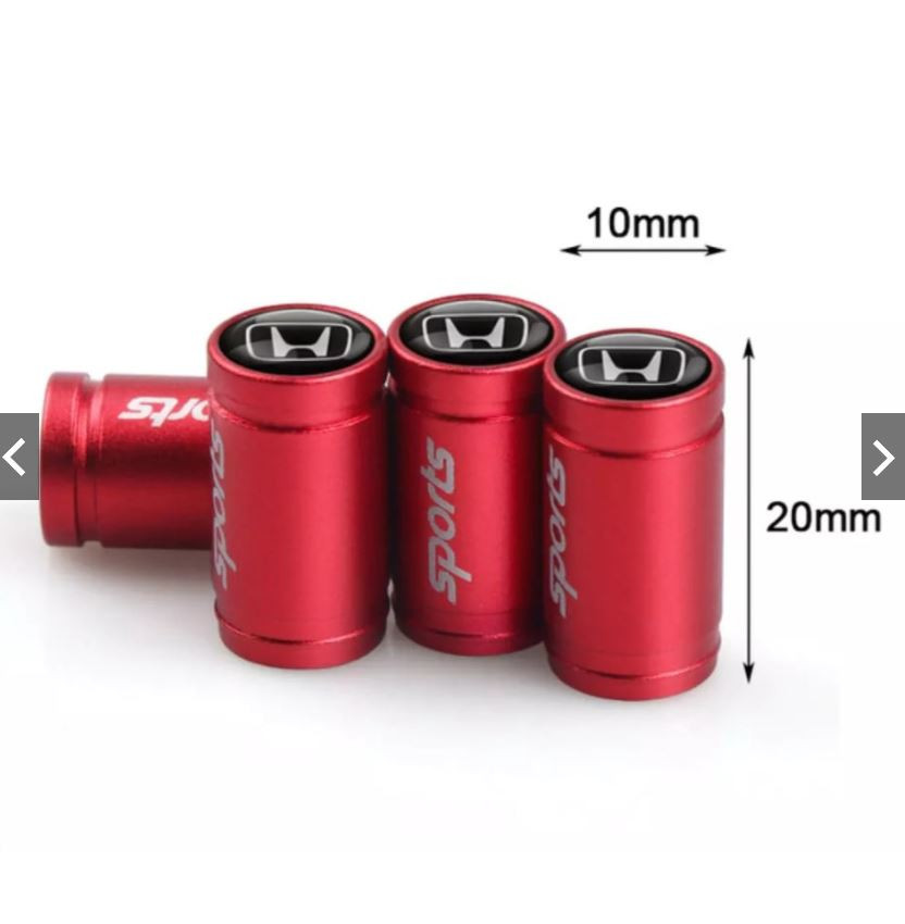 HONDA 4pcs Tire Air Valve Caps cover SPORTS Aluminum Alloy Car Wheel Tyre Stem Air Caps Colored