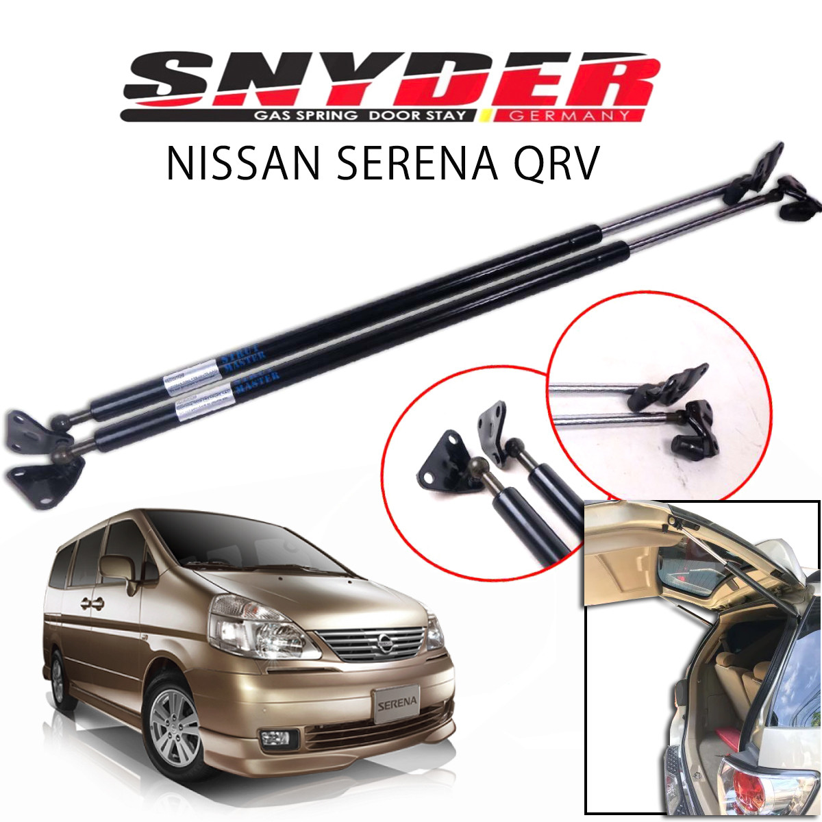 SGS-412 Right-Left - 1Pc NISSAN SERENA QRV Gas Spring Door Stay Damper Struts Trunk Open - Snyder