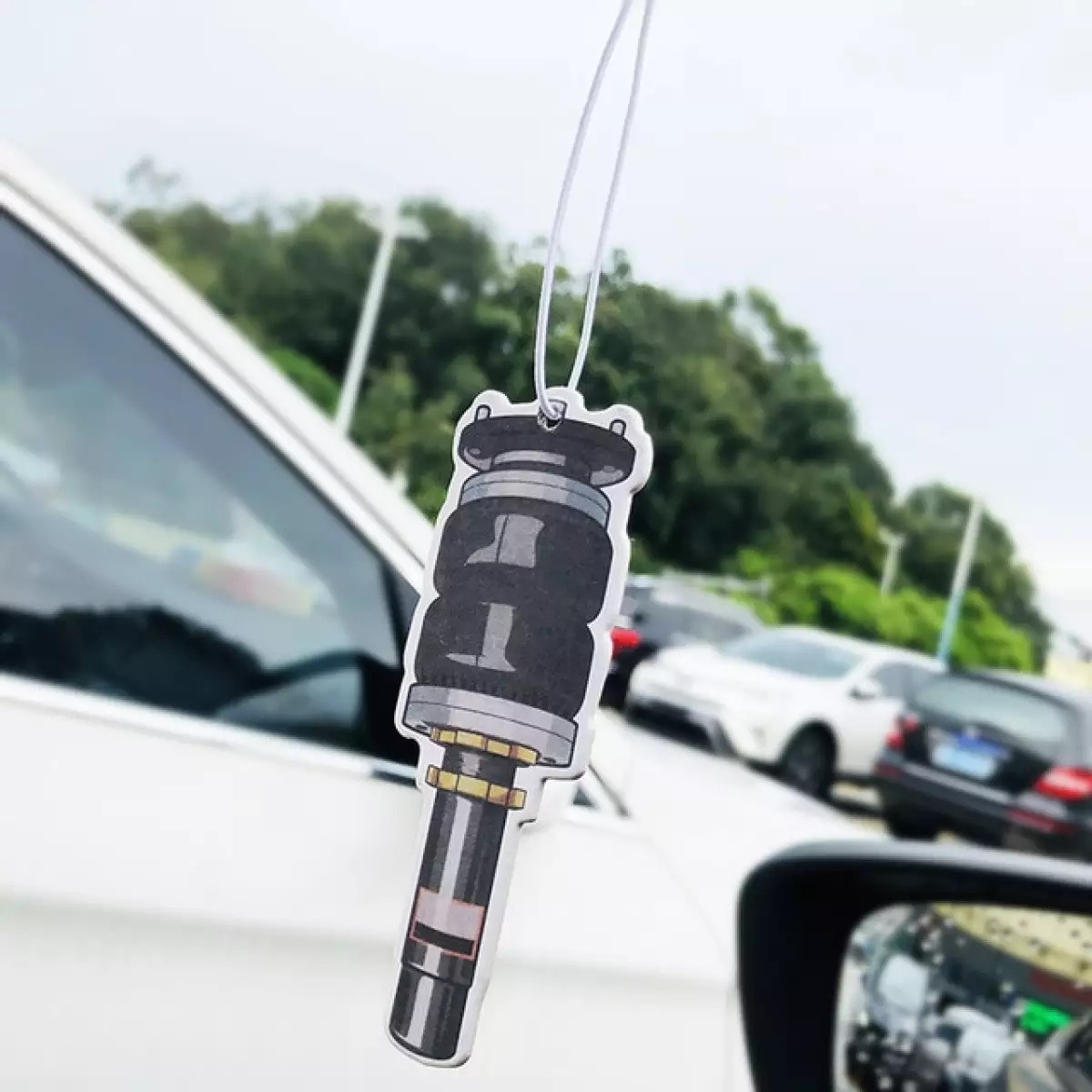 JDM Japan AIR SUSPENSION Pneumatic Shock Absorber Badge Car Paper Air Freshener Fragrance (rose)
