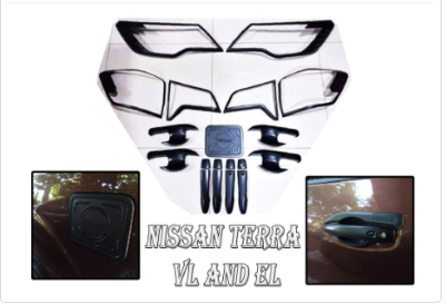 Nissan Terra 2018-2021 Garnish Covers Full Set Combo Trim Matte Black