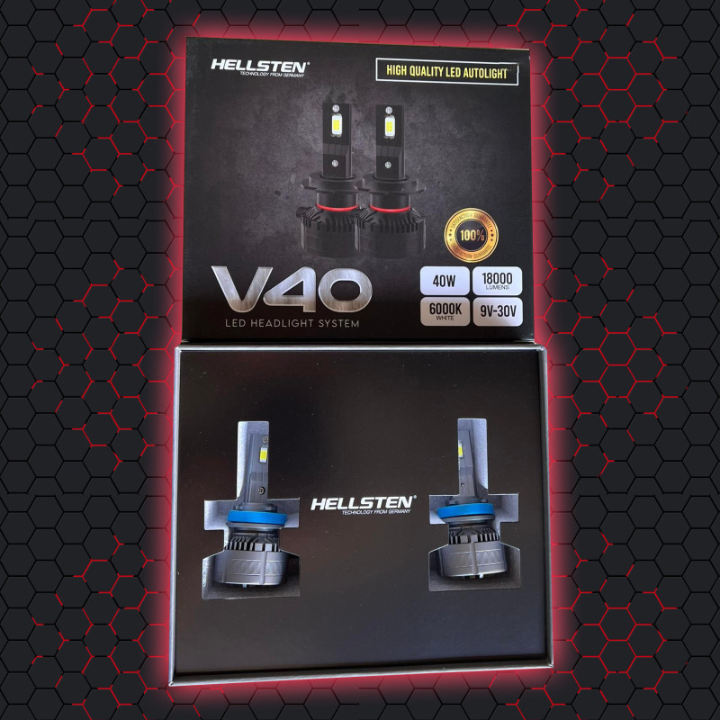 H11 HELLSTEN V40 Led Headlight System Car Bulb LED Head Lights 40w 6000k 18000L 9V-30V