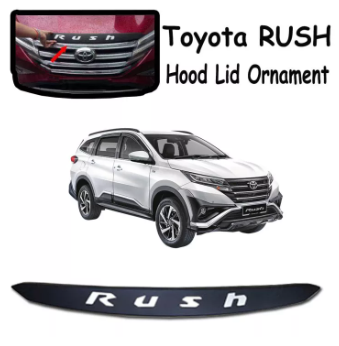 Toyota Rush 2018-2020 Hood Lid Lip Shield End Engine Ornament BLACK