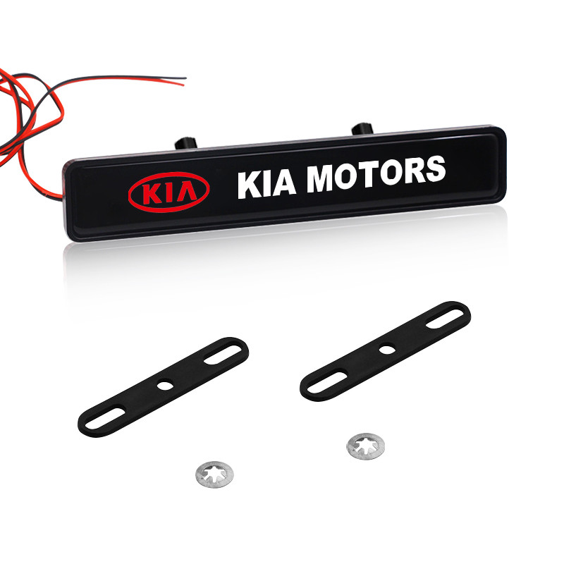 1Pc KIA MOTORS Car Front Grille Luminous Emblem Badge LED Decoration Lights Car Logo
