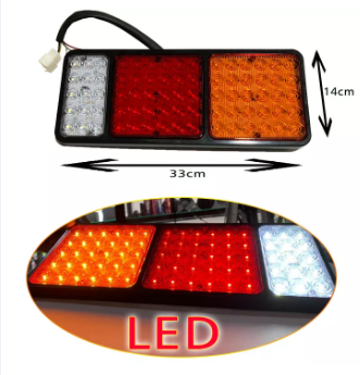1PC Tail Lamp Assembly Led universal Tail Light Rectangle for Truck Trailer 12v