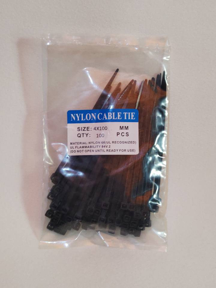 4x100 100pcs BLACK NYLON CABLE TIE Muti-Purpose
