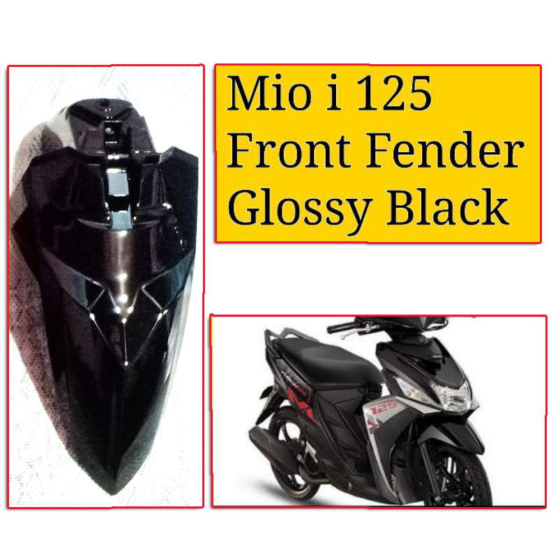 GLOSSY BLACK Front Fender Tapaludo YAMAHA MIO i125 Mio M3 125cc